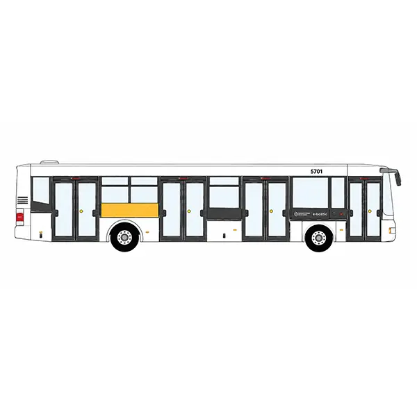 Bočná reklamná samolepka na autobuse